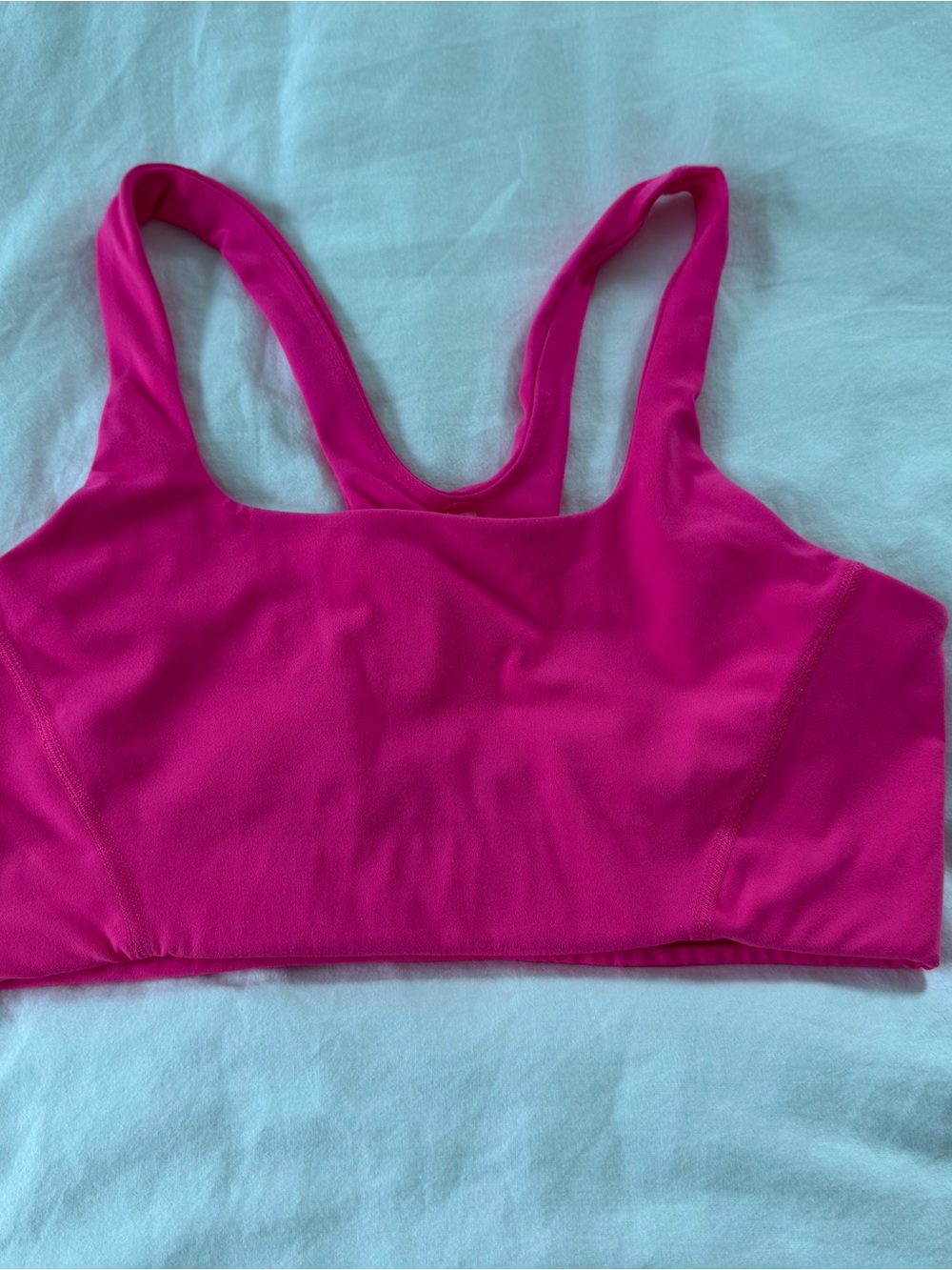 Free People Hot Pink Scoop-Back Sports Bra